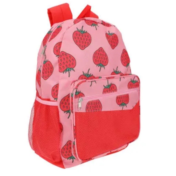 Handbags - Strawberry Backpack Pink And Red New With Tags